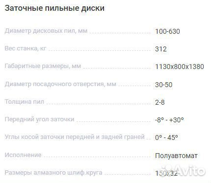 Заточной станок для пильных дисков MF127