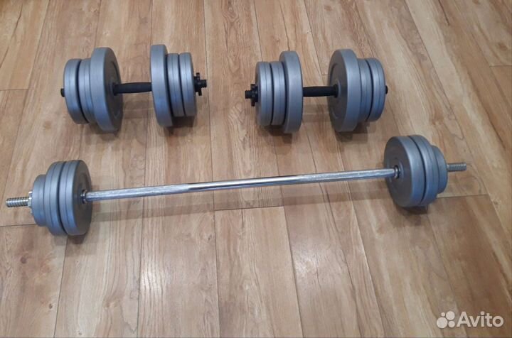 Гантели разборные и штанга 57кг