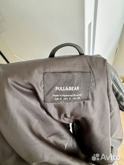 Кожаная рубашка pull bear