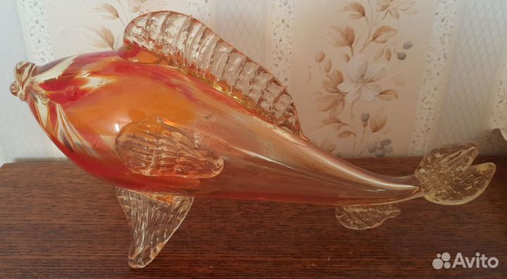 Рыба и конфетница стекло СССР