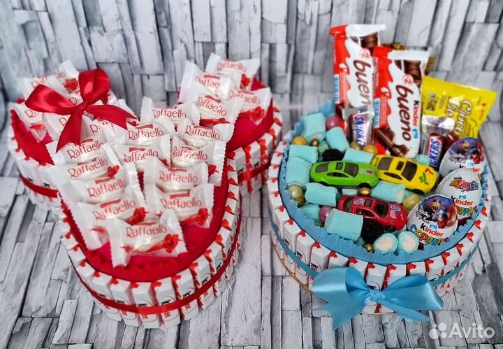 Торт из киндеров. Подарок c киндер-шоколадками