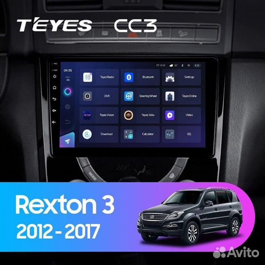 Штатная магнитола Teyes CC3 4/32 SsangYong Rexton Y290 3 (2012-2017)