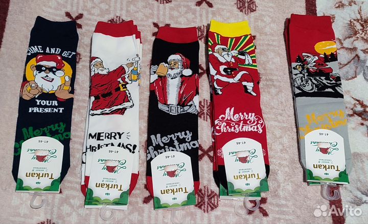 Мужские новогодние носки