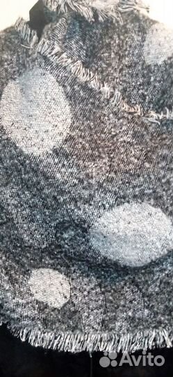 Палантин шаль пэ 200-50см очень мягкий серый
