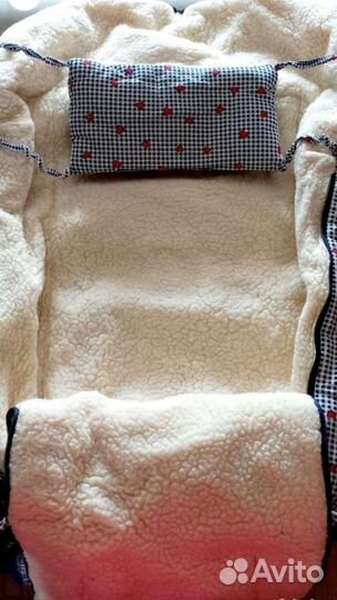 Конверт в коляску на овчине + сумка переноска