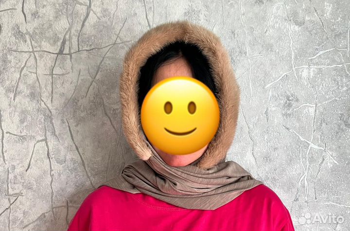 Платок с мехом норки