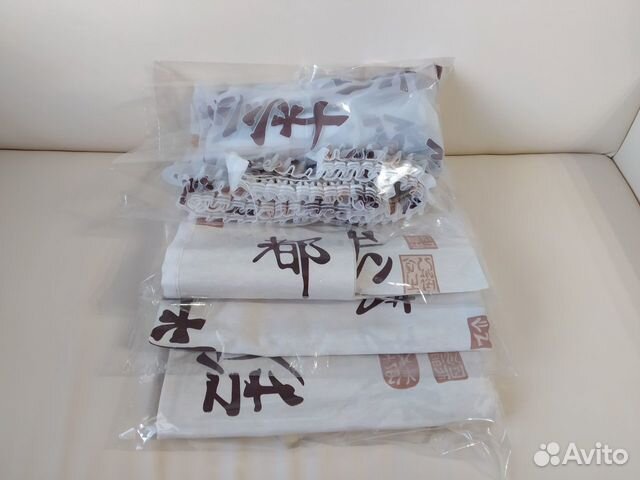 Комплект с иероглифами ламбрекен, тюль, шторы