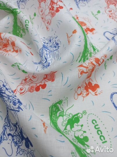 Ткань лен Gucci сток Италия