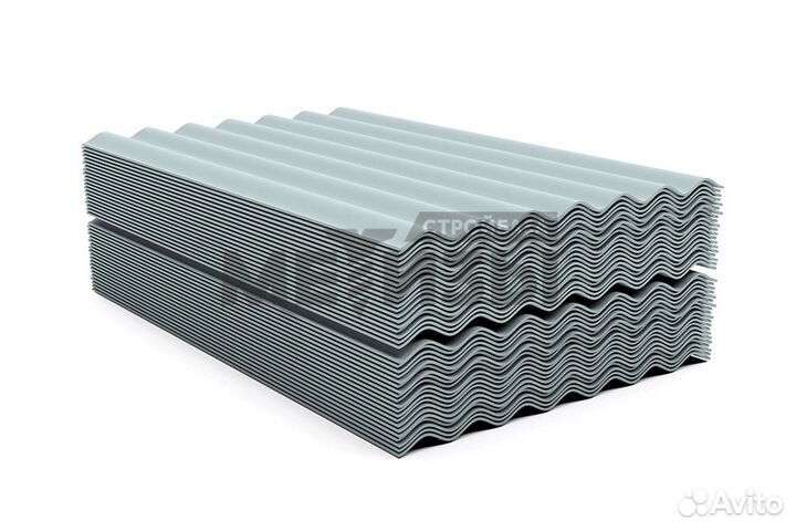 Шифер 8 волновой 1750 х 1130 х 5,2