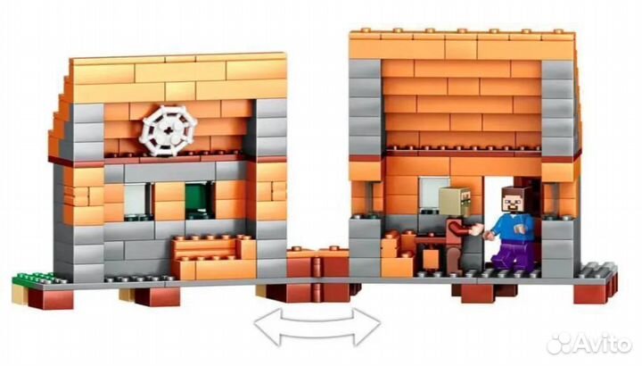 Конструктор Майнкрафт Деревня с жителями