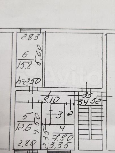 2-к. квартира, 50 м², 5/5 эт.
