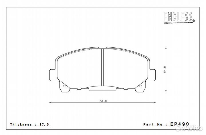 Endless Колодки SSY перед Honda Accord (2POT)