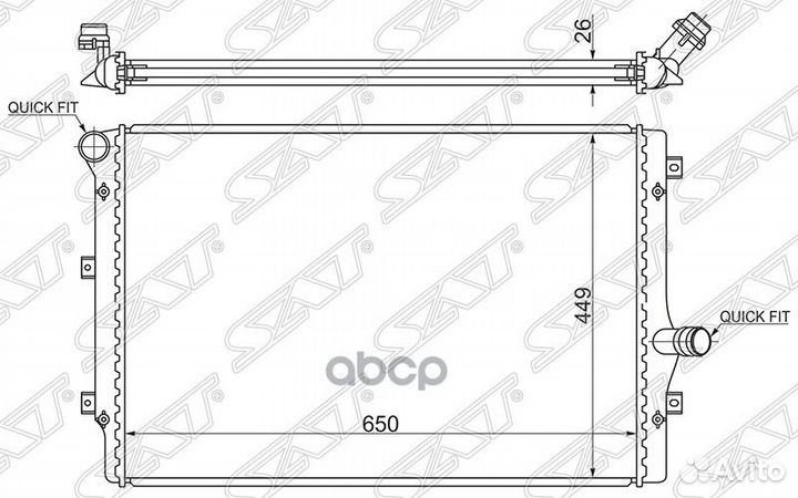 Радиатор Audi A3 03-13 / Skoda Octavia 04-13