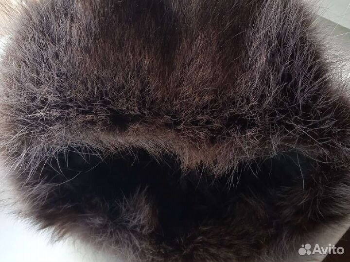 Шапка ушанка из енота