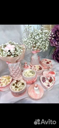 Свечи ручной работы, вазочки