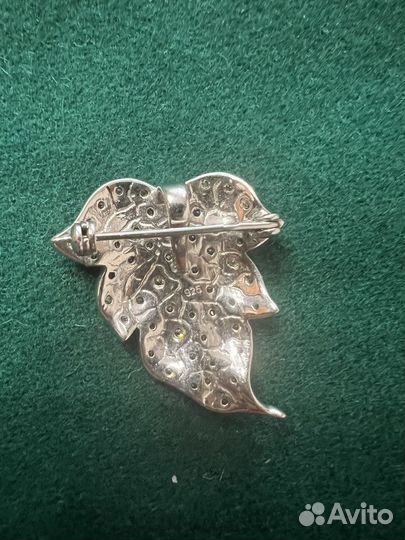 Подвеска-брошь серебро с камнями