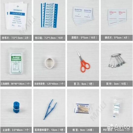 Аптечка первой помощи с наполнением