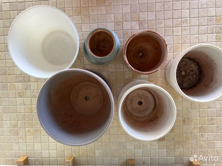 Керамические горшки для цветов бу