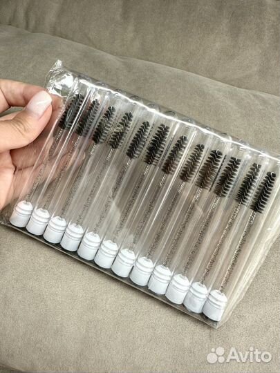 Щеточки в колбе для ресниц. Набор 12 шт