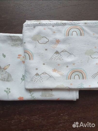 Фланелевые и муслиновые пеленки для новорожденных