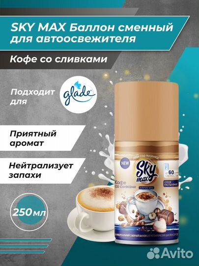 Освежитель воздуха Sky Max сменный баллон 250 мл
