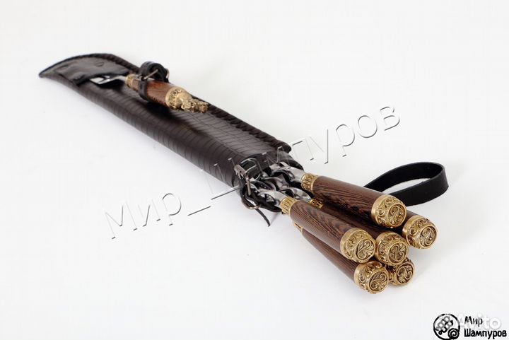 Шампура в чехле с вилкой 