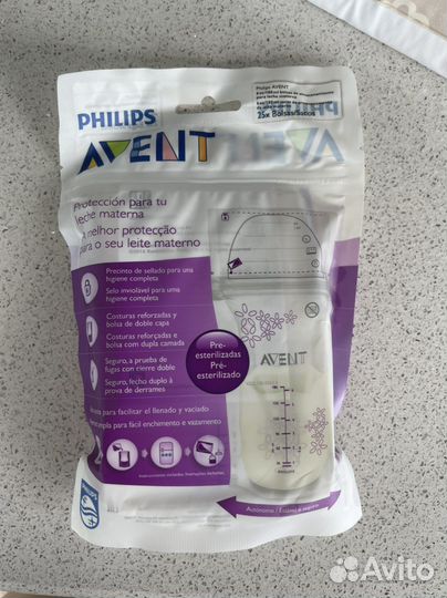 Пакеты для грудного молока Philips Avent 25+20шт