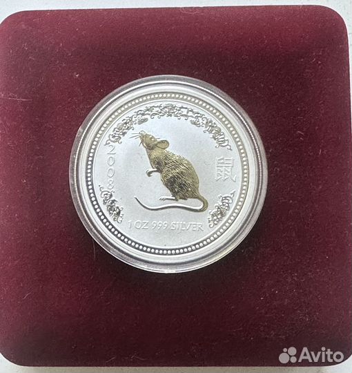 Австралийский доллар серебро. Год крысы