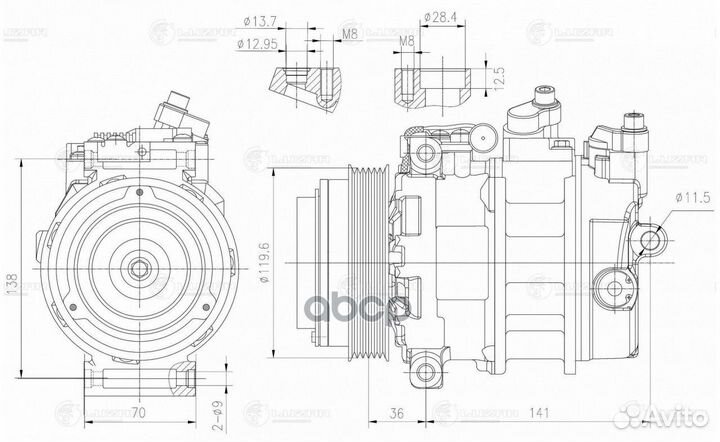 Компрессор кондиционера MB W140/202/210/sprinte