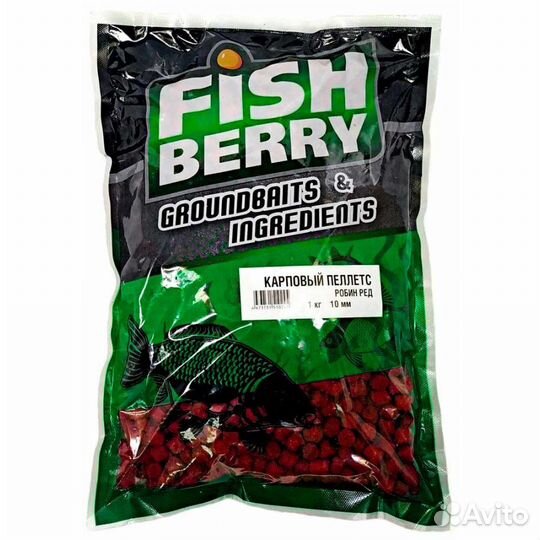 Пеллетс карповый fishberry Робин ред 10мм 1кг