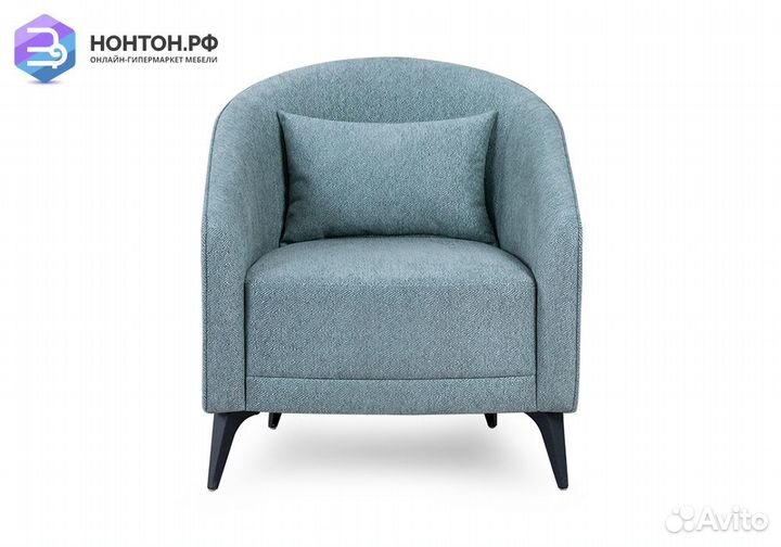 Кресло Бернис серо-бирюзовое