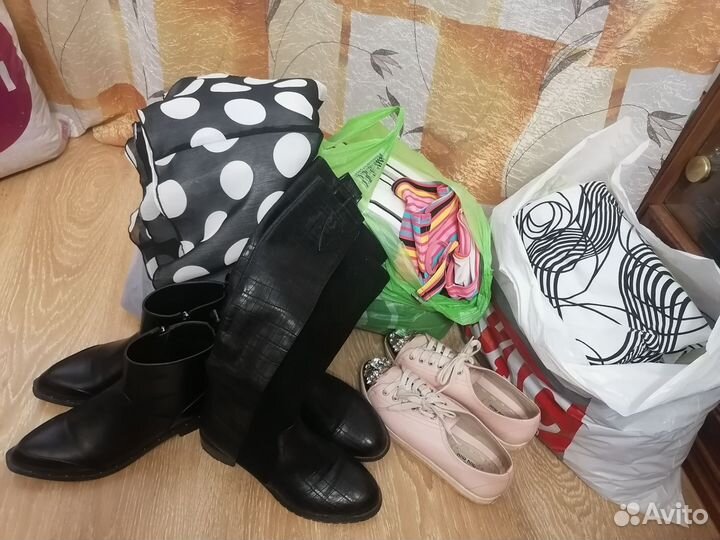Вещи пакетами 48-50 размер и обувь
