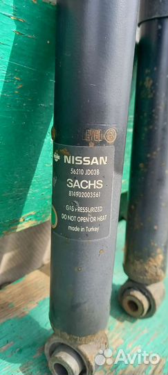 Амортизаторы задние qashqai j10, x-trail