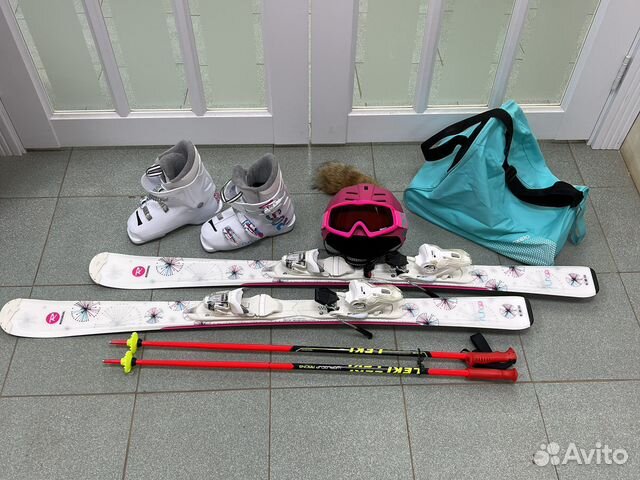Горные лыжи детские Rossignol 130 см,ботинки