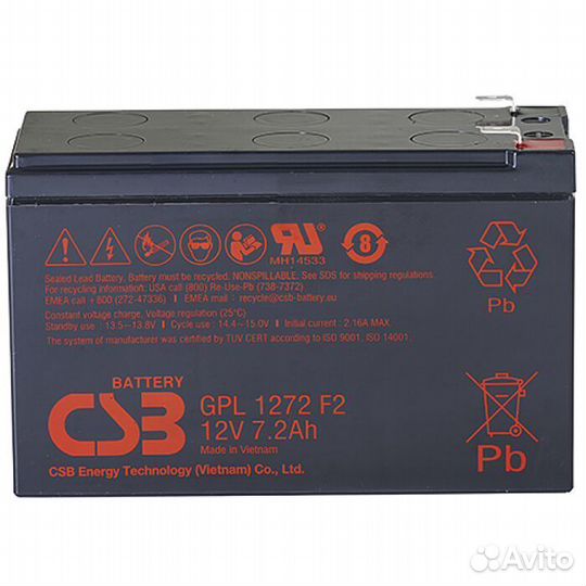 Аккумуляторная батарея CSB GPL 1272 F2 FR оптом