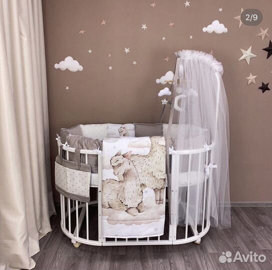 Кроватка 8в1 с текстилем и не только