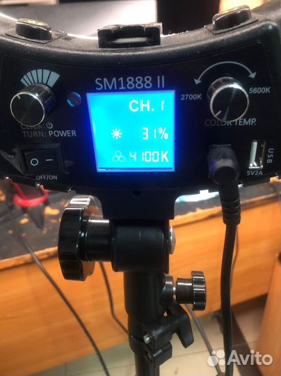 Профессиональная кольцевая лампа 45см SM 1888 II