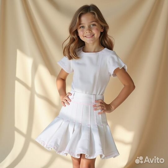 Джинсовая белая юбка Debenhams 4-5 л 104-110 см