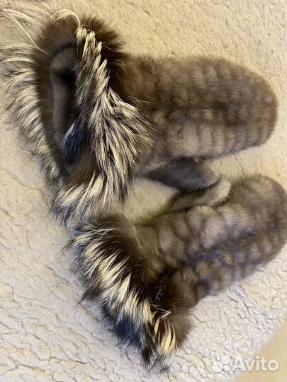 Варежки меховые норковые женские в ассортименте