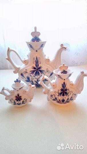 Фарфоровые заварочные чайники 3 шт мфз СССР