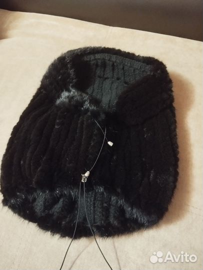 Норковый капюшон капор