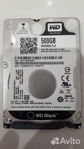 Жесткий диск 2.5" WD Black WD5000lplx 500Gb
