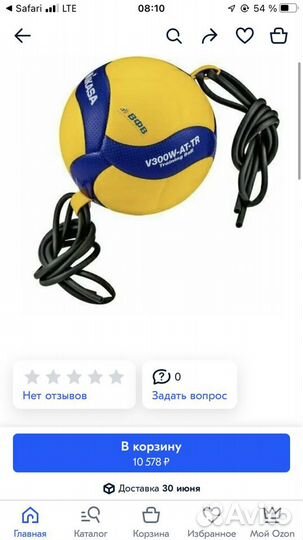 Мяч волейбольный на растяжках