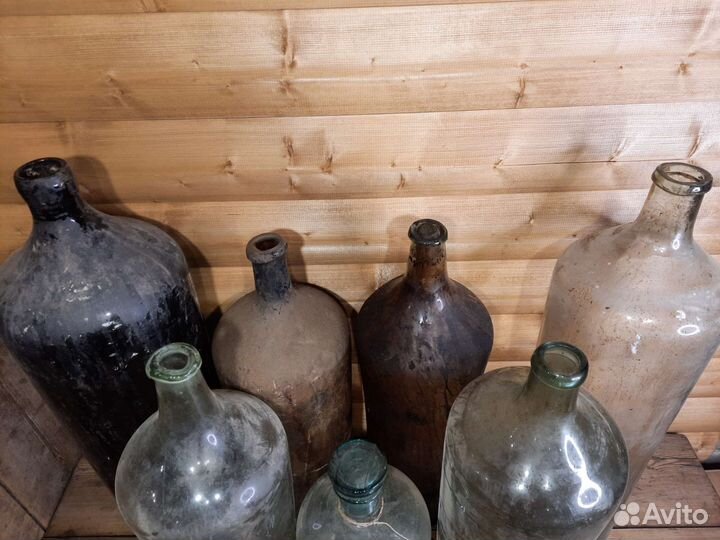 Бутыль Деревенская Света Под Вино 19 век