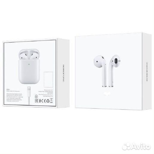 BT TWS Гарнитура borofone BW-01 plus White