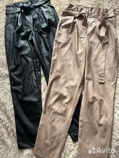 Кожаные брюки женские