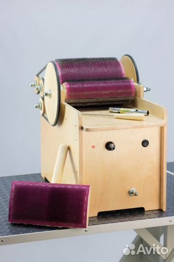 Кардер для шерсти барабанный, электрический