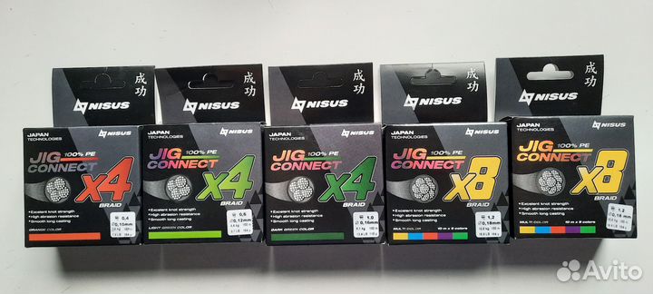 Шнуры плетеные Nisus JIG Coneect X4,X8