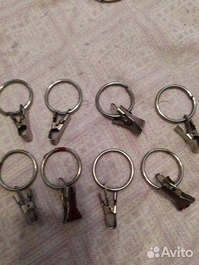 Прищепки и кольца, молнии