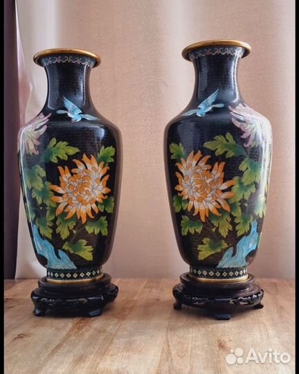 Ваза клуазоне старинные